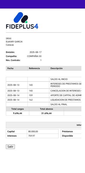 app sistema gestión de préstamos FidePlus4